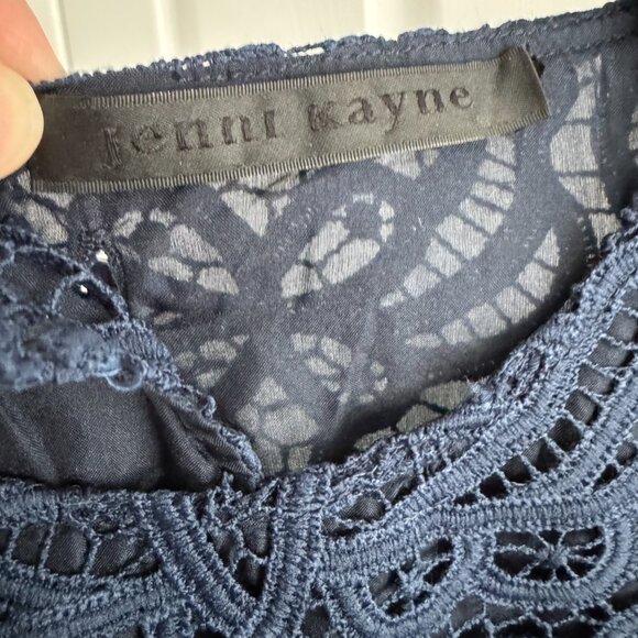 Jenni Kayne Sleeveless Navy Lace Top, size XS - Picture 3 of 5